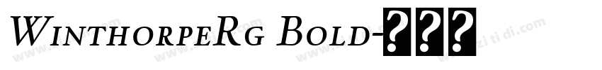 WinthorpeRg Bold字体转换